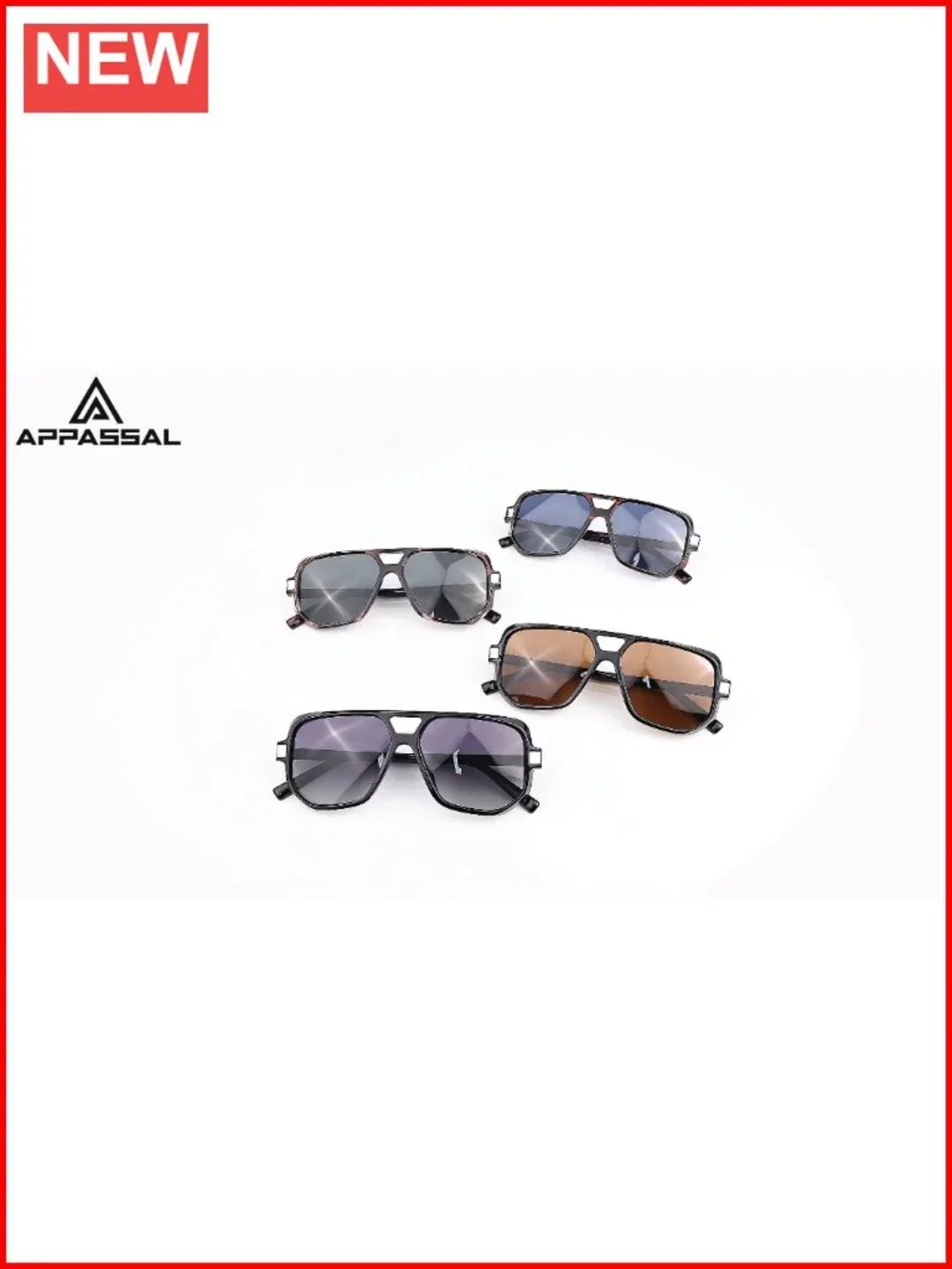 Retro Square Aviator Polarized Sunglasses Oversized Unisex Shades